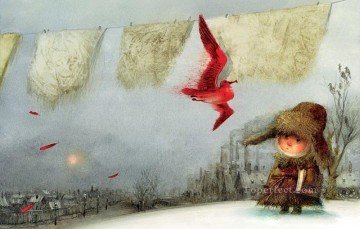  Fairy Painting - fairy tales birds Fantasy